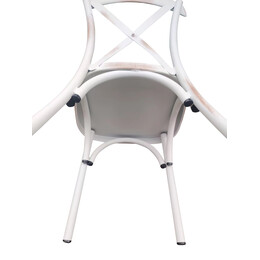 Καρέκλα Κήπου ArteLibre CHAD Λευκό Αντικέ Αλουμίνιο 44x52x87cm