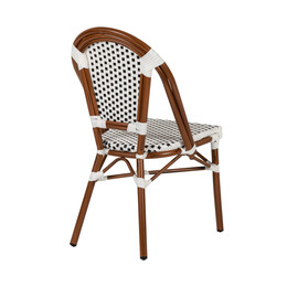 Καρέκλα Κήπου ArteLibre MUTARAZI Λευκό/Μαύρο Αλουμίνιο/Rattan 50x57x85cm