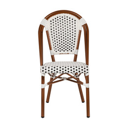 Καρέκλα Κήπου ArteLibre MUTARAZI Λευκό/Μαύρο Αλουμίνιο/Rattan 50x57x85cm