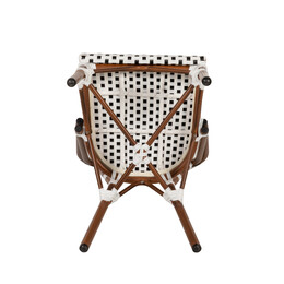 Καρέκλα Κήπου ArteLibre MUTARAZI Λευκό/Μαύρο Αλουμίνιο/Rattan 50x57x85cm