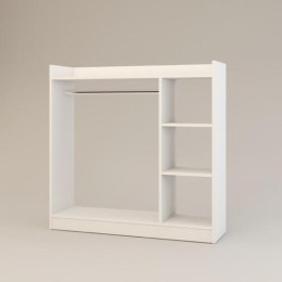 Κρεμάστρα Δαπέδου ArteLibre ZOLA Λευκό Μοριοσανίδα/Μέταλλο 123.6x35x120cm