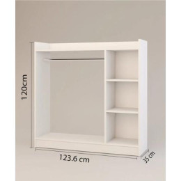 Κρεμάστρα Δαπέδου ArteLibre ZOLA Λευκό Μοριοσανίδα/Μέταλλο 123.6x35x120cm