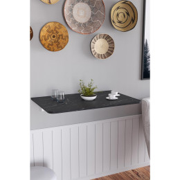 Τραπεζάκι Πτυσσόμενο Τοίχου ArteLibre ANAICA Μαύρο Μοριοσανίδα 72x45cm