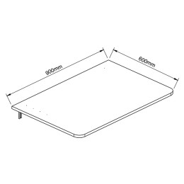 Τραπεζάκι Πτυσσόμενο Τοίχου ArteLibre ANAICA Μαύρο Μοριοσανίδα 72x45cm