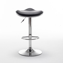 Σκαμπό Bar ArteLibre MOD Πτυσσόμενο Μαύρο PU/Μέταλλο 44.5x43x65.5-83.5cm