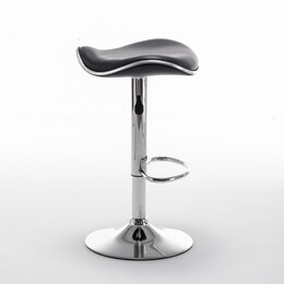 Σκαμπό Bar ArteLibre MOD Πτυσσόμενο Μαύρο PU/Μέταλλο 44.5x43x65.5-83.5cm