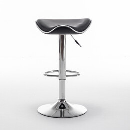 Σκαμπό Bar ArteLibre MOD Πτυσσόμενο Μαύρο PU/Μέταλλο 44.5x43x65.5-83.5cm