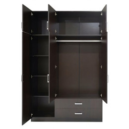 Ντουλάπα ArteLibre BENGTA Μαύρο Μοριοσανίδα 150x60x240cm