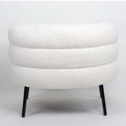 Πολυθρόνα ArteLibre CEREN Λευκό Ύφασμα/Μέταλλο/Ξύλο 87x80x70cm