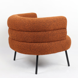 Πολυθρόνα ArteLibre CEREN Πορτοκαλί Ύφασμα/Μέταλλο/Ξύλο 87x80x70cm