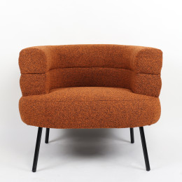 Πολυθρόνα ArteLibre CEREN Πορτοκαλί Ύφασμα/Μέταλλο/Ξύλο 87x80x70cm