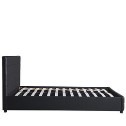 Κρεβάτι ArteLibre ABELIA Μαύρο PU (Στρώμα 160x200cm)