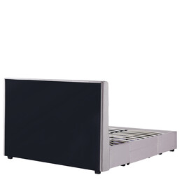 Κρεβάτι Διπλό ArteLibre ANNONA Ivory Βελούδο (Στρώμα 160x200cm)