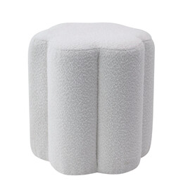 Σκαμπό ArteLibre BAT FLOWER Γκρι Ανοιχτό Ύφασμα Μπουκλέ 38x38x40cm