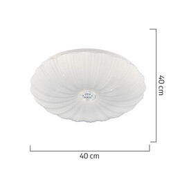 Φωτιστικό Οροφής LED ArteLibre LEPUS Λευκό Μέταλλο/Γυαλί 40x40cm