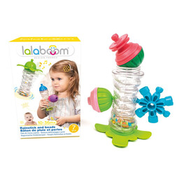 Lalaboom Βρεφικός Εκπαιδευτικός Κύλινδρος Με Ήχο Βροχής - Χάντρες & Αξεσουάρ 7 Τμχ  Για 10-36 Μηνών