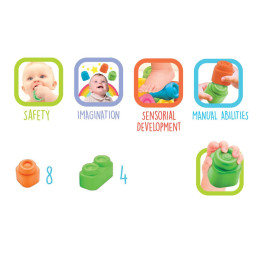 Soft Clemmy Μαλακά Premium Τουβλάκια 12 Τμχ Για 6-36 Μηνών