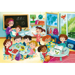 Clementoni Παιδικό Παζλ Maxi Super Color Η Τάξη Μου 104 τμχ