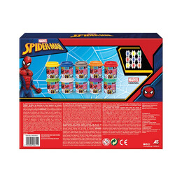 AS Πλαστελίνη Marvel Spiderman Κουτί Με 10 Βαζάκια Και Καπάκια Καλουπάκια 500gr Για 3+ Χρονών