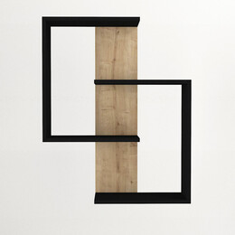 Ράφι Τοίχου ArteLibre AYANNA Φυσικό/Μαύρο Μοριοσανίδα/Μελαμίνη 72x22x90cm