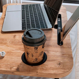 Τραπεζάκι Laptop Sedon Megapap Χρώμα Pine oak 59,2x39,2x26,2εκ.