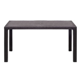 Τραπέζι Πολυπροπυλενίου Kalan Megapap Χρώμα Καφέ 150x90x75εκ.