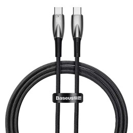 Baseus usb-c Cable for usb-c Glimmer Series, 100w, 1m (Black) (Cadh000701) (Bascadh000701)
