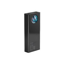 Baseus Amblight Overseas Edition Power Bank 30000mah 65w με 4 Θύρες usb-a και Θύρα usb-c Power Delivery Μαύρο (Pplg000101) (Baspplg000101)