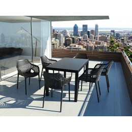 ARES ΤΡΑΠΕΖΙ 140Χ80Χ75εκ. BLACK ΠΟΛ/ΝΙΟΥ