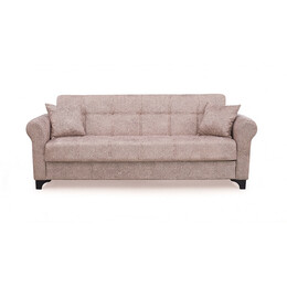 AZUR LIGHT BROWN ΥΦΑΣΜΑ 3ΘΕΣΙΟΣ ΚΑΝΑΠΕΣ/ΚΡΕΒΑΤΙ ΜΕ ΑΠΟΘ.ΧΩΡΟ 210X80εκ.