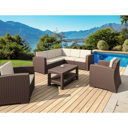 MONACO BROWN ΓΩΝΙΑ 207Χ207Χ79εκ. ΠΟΛ/ΝΙΟΥ