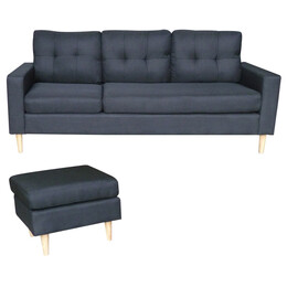 LIANA S BLACK ΥΦΑΣΜΑ ΚΑΝΑΠΕΣ/ΓΩΝΙΑ 185Χ126εκ.