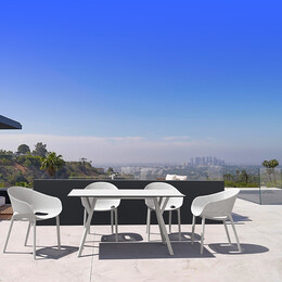 MAX ΤΡΑΠΕΖΙ 140X80Χ74εκ. WHITE LAMINATE 12mm