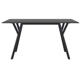 MAX ΤΡΑΠΕΖΙ 140X80Χ74εκ. BLACK LAMINATE 12mm