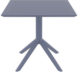 SKY DARK GREY 80X80X74εκ. ΤΡΑΠΕΖΙ ΠΟΛ/ΝΙΟΥ