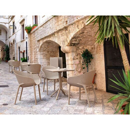 SKY TAUPE 60Χ60X74εκ. ΤΡΑΠΕΖΙ ΠΤΥΣ/ΝΟ ΠΟΛ/ΝΙΟΥ