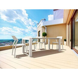 VEGAS WHITE 100X180/220Χ75εκ. ΕΠΕΚΤ.ΤΡΑΠΕΖΙ ΠΟΛ/ΝΙΟΥ