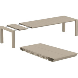 VEGAS TAUPE 100X260/300Χ75εκ. ΕΠΕΚΤ.ΤΡΑΠΕΖΙ ΠΟΛ/ΝΙΟΥ