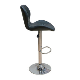 Σκαμπό Μπάρ 2τμχ Bar91 Μαύρο Pu 39x39x101εκ.