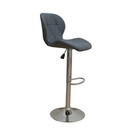 Σκαμπό Μπάρ 2τμχ Bar91 Γκρί Pu 39x39x101εκ.