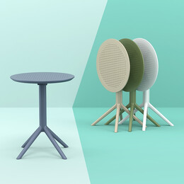 SKY TAUPE Φ60X74εκ. ΤΡΑΠΕΖΙ ΠΤΥΣ/ΝΟ ΠΟΛ/ΝΙΟΥ