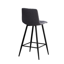 Σκαμπό Μπάρ 4τμχ Nero Γκρί Ύφασμα 41x46x73/100εκ.