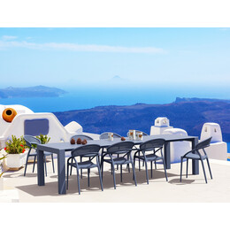 Σετ Τραπεζαρίας 9τμχ Vegas Sunset Dark Grey 100X260/300Χ75εκ. Σετ Τραπεζαρίας 9τμχ Vegas Sunset Dark Grey 100X260/300Χ75εκ.