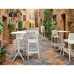 ARES ΣΚΑΜΠΟ ΜΠΑΡ75εκ. WHITE ΠΟΛ/ΝΙΟΥ