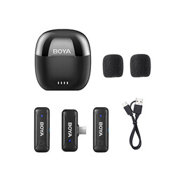BOYA BY-WM3T-U2 2,4GHz Mobile wireless mic For Android USB-C (2 transmitters, two person vlog)
