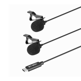 BOYA BY-M3D Dual Mic Lavalier microphone for USB TYPE-C devices