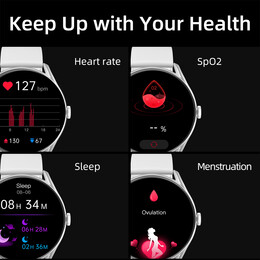 QCY Watch GT S8 Black - 1,43" AMOLED touch, 466x466 60Hz Always On Call BT Smart Watch IPX8 14day