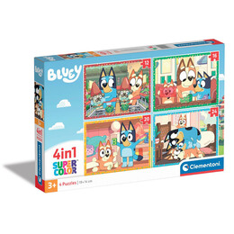 Clementoni Παιδικό Παζλ 4 in 1 Super Color Bluey 12-16-20-24 τμχ