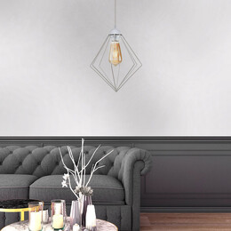 Φωτιστικό Οροφής Nura Megapap e27 Μεταλλικό Μονόφωτο Χρώμα Λευκό 24x24x72εκ.