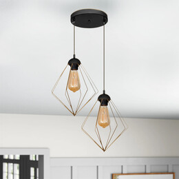 Φωτιστικό Οροφής Nura Megapap e27 Μεταλλικό Δίφωτο Χρώμα Χρυσό 40x40x70εκ.